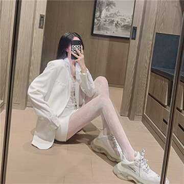 Verdancy Hollow Floral Fishnet Tights - Comfortable Fit