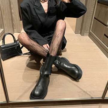 Verdancy Hollow Floral Fishnet Tights - Comfortable Fit