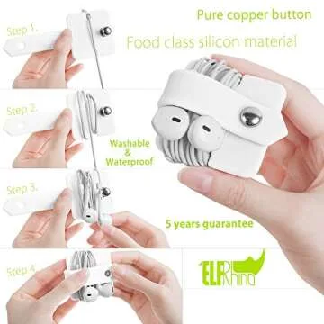 ELFRhino Cord Organizer Set for Tangle-Free Earbuds - 3 Pack
