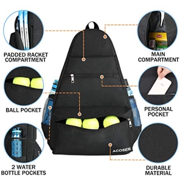 ACOSEN Tennis Backpack for Rackets and Gear