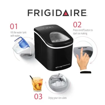 Compact Ice Maker - 26 lbs/Day, Black - FRIGIDAIRE