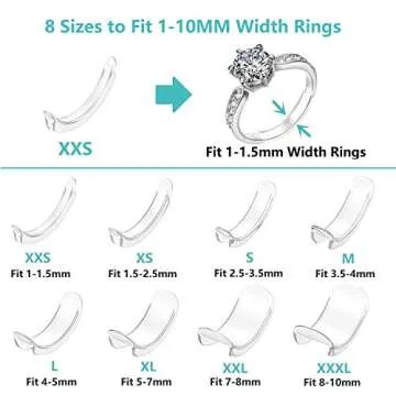 Invisible Ring Size Adjuster for Loose Rings Ring Adjuster Sizer Fit Any Rings Ring Guard Spacer (Cl...