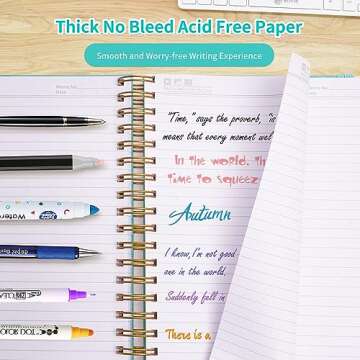 Spiral Hardcover Vegan Leather Notebook for Journaling