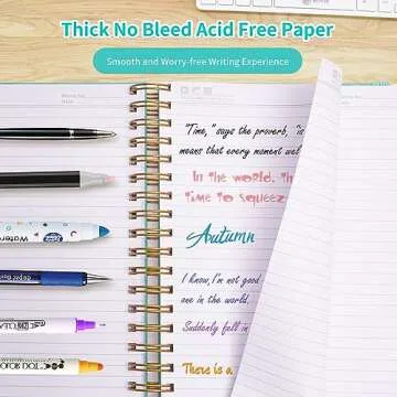 Spiral Hardcover Vegan Leather Notebook for Journaling