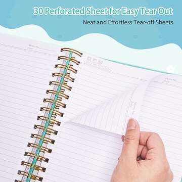 Spiral Hardcover Vegan Leather Notebook for Journaling