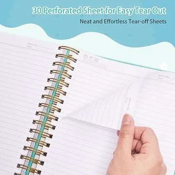 Spiral Hardcover Vegan Leather Notebook for Journaling