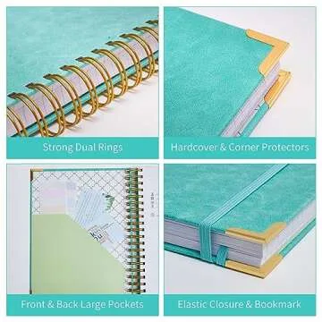 Spiral Hardcover Vegan Leather Notebook for Journaling