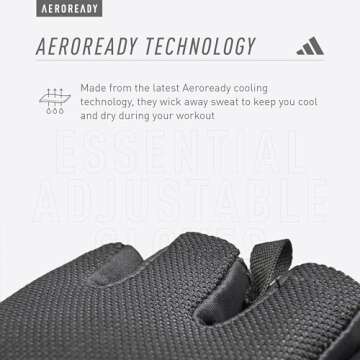 adidas Essential Adjustable Fingerless Gloves for All Fitness Levels