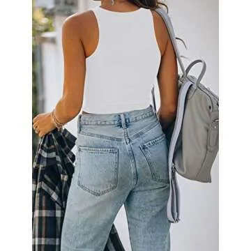 Chic REORIA Sleeveless Halter Tank Tops for Women