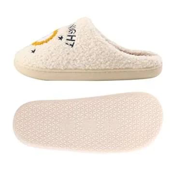 Qubuwalk Meet Me at Midnight Slippers Lavender Haze Slippers Warm Fuzzy Slippers Cozy House Slippers for Women and Men