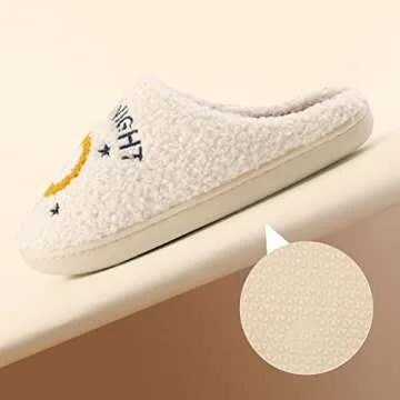 Qubuwalk Meet Me at Midnight Slippers Lavender Haze Slippers Warm Fuzzy Slippers Cozy House Slippers for Women and Men