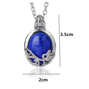 JinYu 2 Pack Necklace and Daywalking Katherine Necklace Pendant Charm Necklace-Royal Blue with Transparent Box