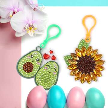 Happy Makers DIY Gem Diamond Art Keychains Kit