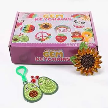 Happy Makers DIY Gem Diamond Art Keychains Kit