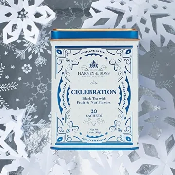 Harney & Sons Celebration Tea 20 ct Sachet Tin - Perfect for Gatherings