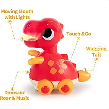 iPlay, iLearn Baby Music Toy, Toddler Musical Crawling Toys, Electronic Moving Light up Dinosaur, Infant Learning Early Development Dino, Birthday Gifts for 18 24 Month, 2 3 Year Olds Kids Boy Girl