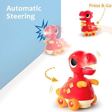 iPlay, iLearn Baby Music Toy, Toddler Musical Crawling Toys, Electronic Moving Light up Dinosaur, Infant Learning Early Development Dino, Birthday Gifts for 18 24 Month, 2 3 Year Olds Kids Boy Girl