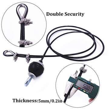 J Bryant Fitness Gym Cable – 98.4" Adjustable Heavy Duty Steel Wire Rope for All Fitness Needs