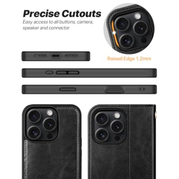 OCASE iPhone 16 Pro Max Wallet Case with RFID