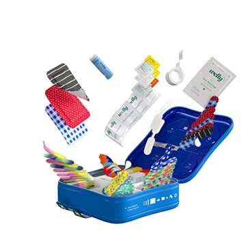 Welly Excursion Kit - First Aid Kit with Flexible Fabric and Waterproof Bandages, Tape and Non-Stick Pads, Butterfly Strips,Triple Antibiotic and Hydrocortisone Ointments, and Ibuprofen - 200 Count