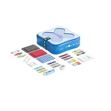 Welly Excursion Kit - First Aid Kit with Flexible Fabric and Waterproof Bandages, Tape and Non-Stick Pads, Butterfly Strips,Triple Antibiotic and Hydrocortisone Ointments, and Ibuprofen - 200 Count