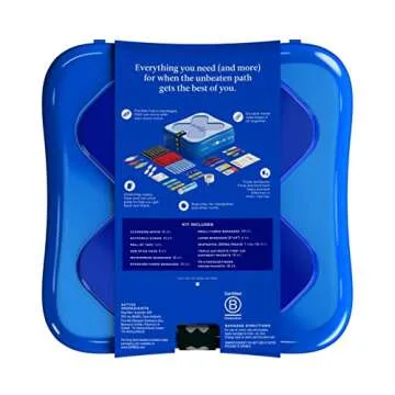 Welly Excursion Kit - First Aid Kit with Flexible Fabric and Waterproof Bandages, Tape and Non-Stick Pads, Butterfly Strips,Triple Antibiotic and Hydrocortisone Ointments, and Ibuprofen - 200 Count