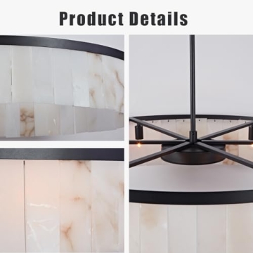 Elegant Alabaster Rustic Chandelier for Modern Living Spaces