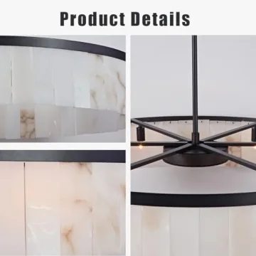 Elegant Alabaster Rustic Chandelier for Modern Living Spaces