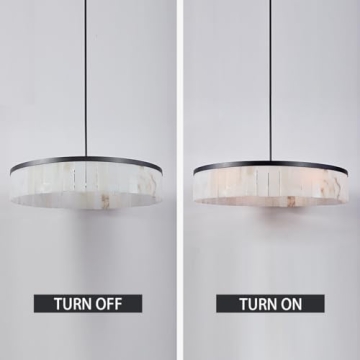 Elegant Alabaster Rustic Chandelier for Modern Living Spaces