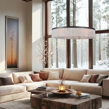 Elegant Alabaster Rustic Chandelier for Modern Living Spaces