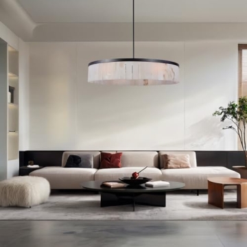 Elegant Alabaster Rustic Chandelier for Modern Living Spaces