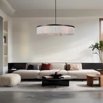 Elegant Alabaster Rustic Chandelier for Modern Living Spaces