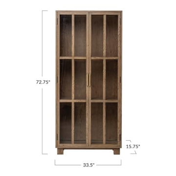 Creative Co-Op Oak Cabinet for Elegant Storage Solutions