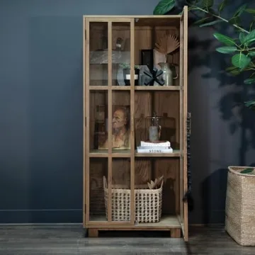 Creative Co-Op Oak Cabinet for Elegant Storage Solutions