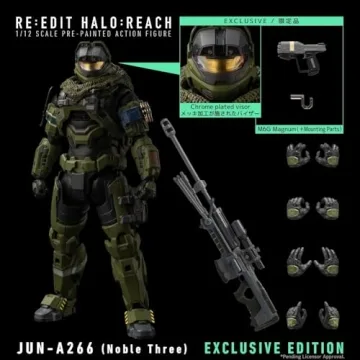 1000 Toys RE:Edit Halo Reach JUN-A266 (Noble Three) Previews Exclusive 1:12 Scale Action Figure