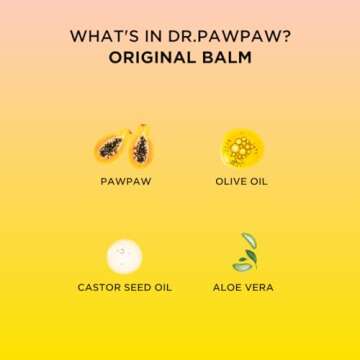 Dr. PawPaw Multipurpose Original Balm - Hydrating Lip Balm with Pawpaw, Aloe Vera and Olive Oil - Lip Moisturizer for Lips, Skin and Hair - 0.84 oz
