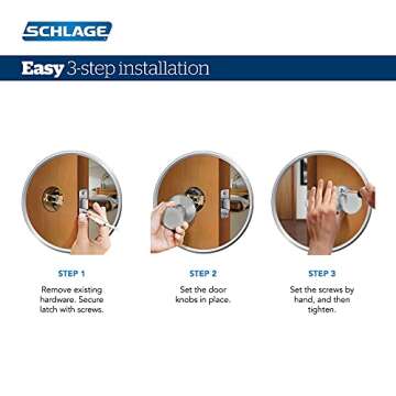 Schlage F51A GEO 716 Georgian Door Knob, Keyed Entry Lock, Aged Bronze
