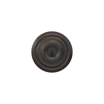 Schlage F51A GEO 716 Georgian Door Knob, Keyed Entry Lock, Aged Bronze
