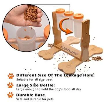 LOOBANI Dog Puzzle Toys Wooden - Interactive Toys for Boredom, IQ Training and Mental Brain Stimulation, Treat Dispensing Toys/Dog Entertainment Toys/Food Slow Feeder Small to Large Dogs