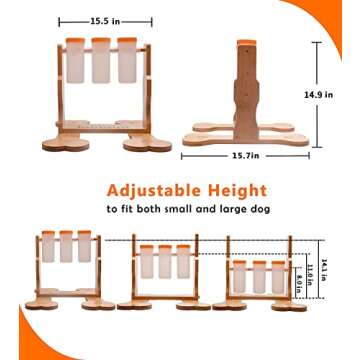 LOOBANI Dog Puzzle Toys Wooden - Interactive Toys for Boredom, IQ Training and Mental Brain Stimulation, Treat Dispensing Toys/Dog Entertainment Toys/Food Slow Feeder Small to Large Dogs