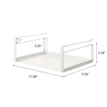 YAMAZAKI 1 tier home 2443 Shelf Storage Rack-Cabinet Organizer, One Size, White