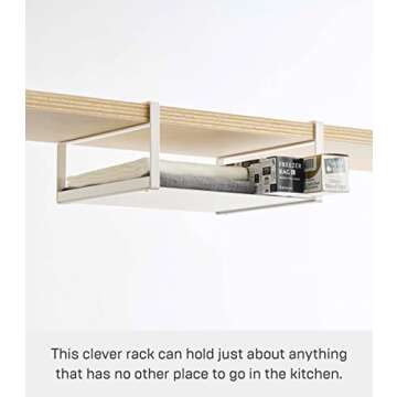 YAMAZAKI 1 tier home 2443 Shelf Storage Rack-Cabinet Organizer, One Size, White