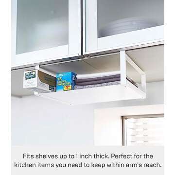 YAMAZAKI 1 tier home 2443 Shelf Storage Rack-Cabinet Organizer, One Size, White