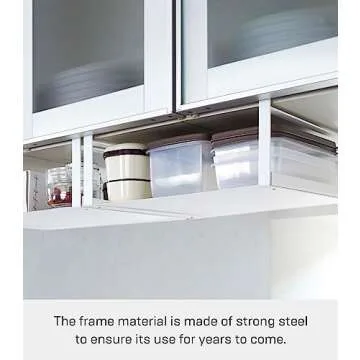 YAMAZAKI 1 tier home 2443 Shelf Storage Rack-Cabinet Organizer, One Size, White