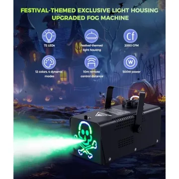 IMONE 500W Fog Machine with LED Lights for Parties