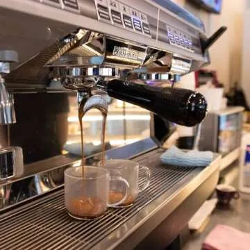 zenco living Espresso Cups (4 Ounce) with Large Handle, Set of 6 - Glass Coffee Cups for Nespresso Lungo, Double Espresso, Cortado