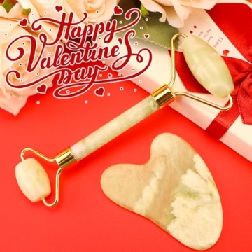 BAIMEI Jade Roller & Gua Sha Facial Tools for Skincare