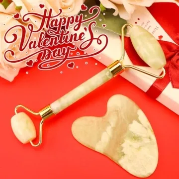 BAIMEI Jade Roller & Gua Sha Facial Tools for Skincare