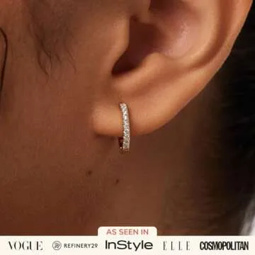 Ana Luisa Gold Huggie Hoop Earrings for Women - Hypoallergenic, Water-Resistant, Tarnish-Free Jewelr...