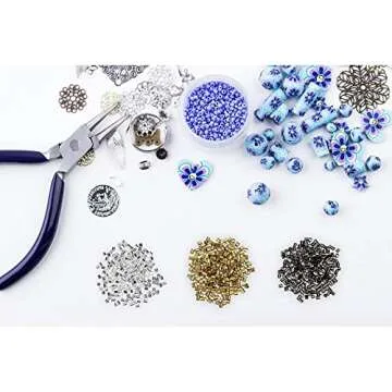 KEISHIP Crimping Beads, 1000 Durable Jewelry Making Set